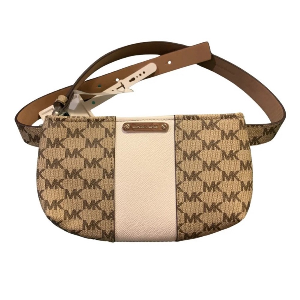 Michael Kors Pink and Tan Logo Belt Bag - L/XL - Picture 8 of 10